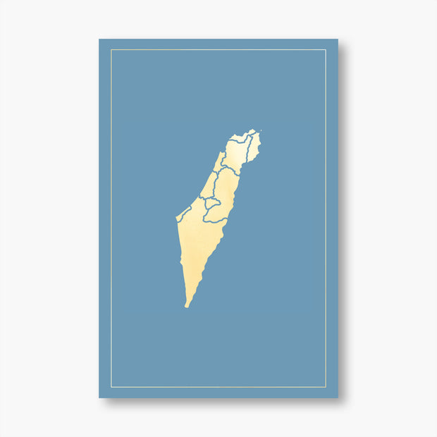 Israel Blue Map