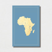 Africa Blue Map - Sixth City Design