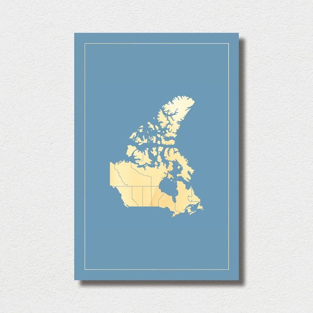 Canada Blue Map - Sixth City Design