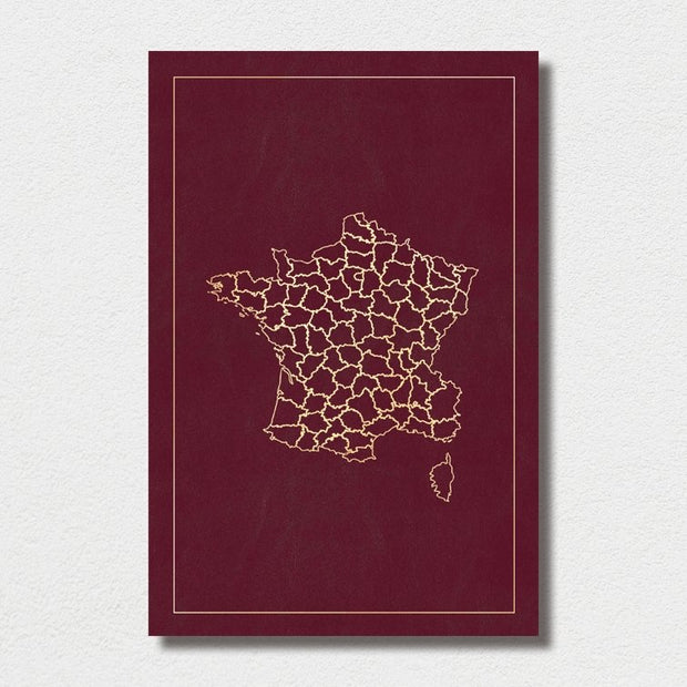 France Red Map - Sixth City Design
