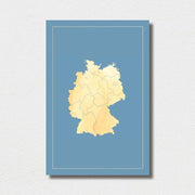 Germany Blue Map - Sixth City Design