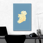 Ireland Blue Map - Sixth City Design