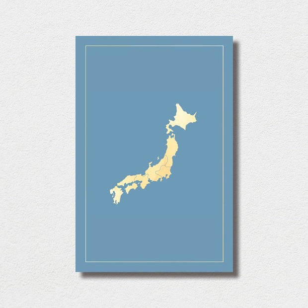 Japan Blue Map - Sixth City Design