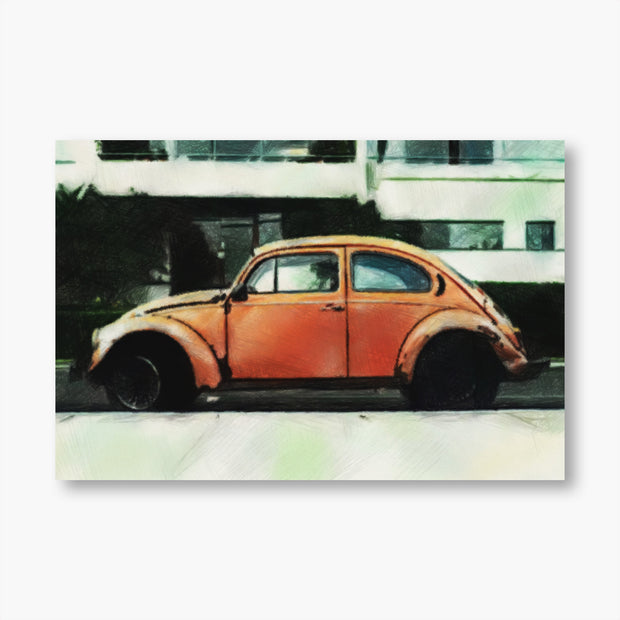 Orange Volkswagen Beetle